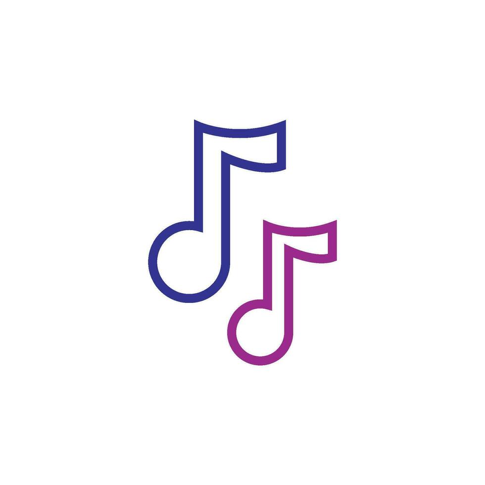 muziek- Notitie logo icoon vector