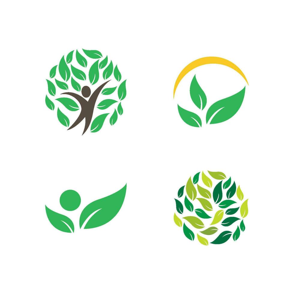 groen blad logo icoon vector
