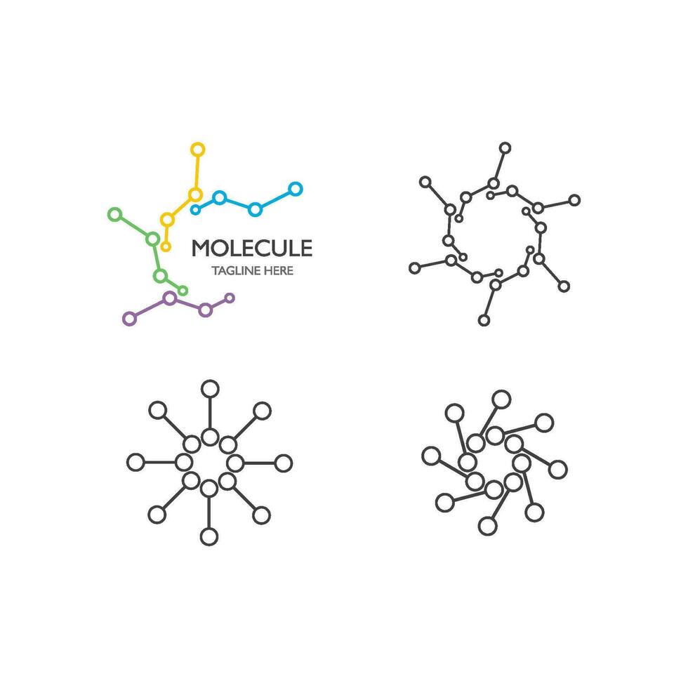 molecuul logo icoon vector