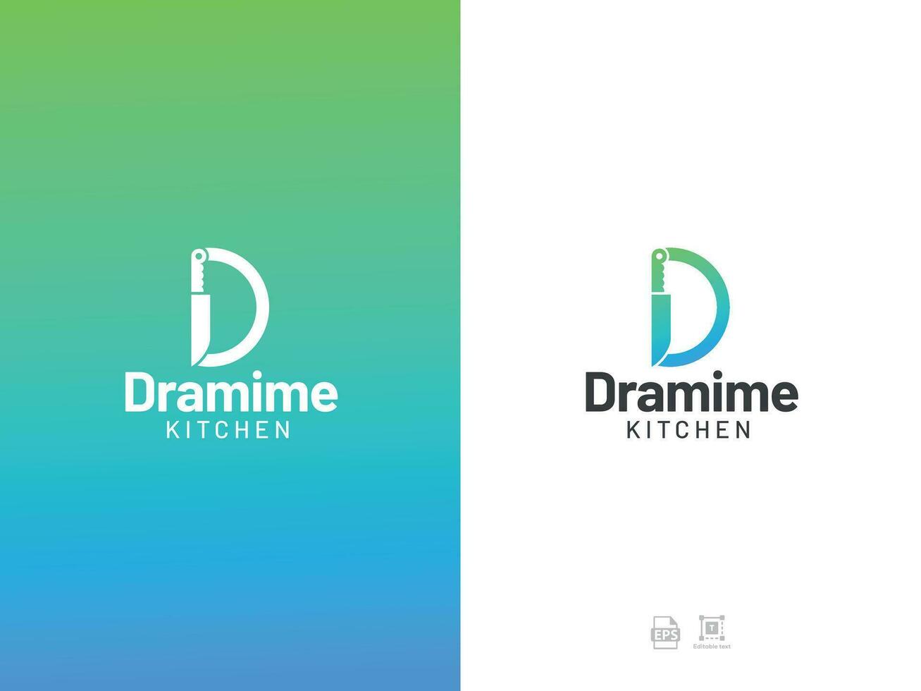 d logo met mes vector