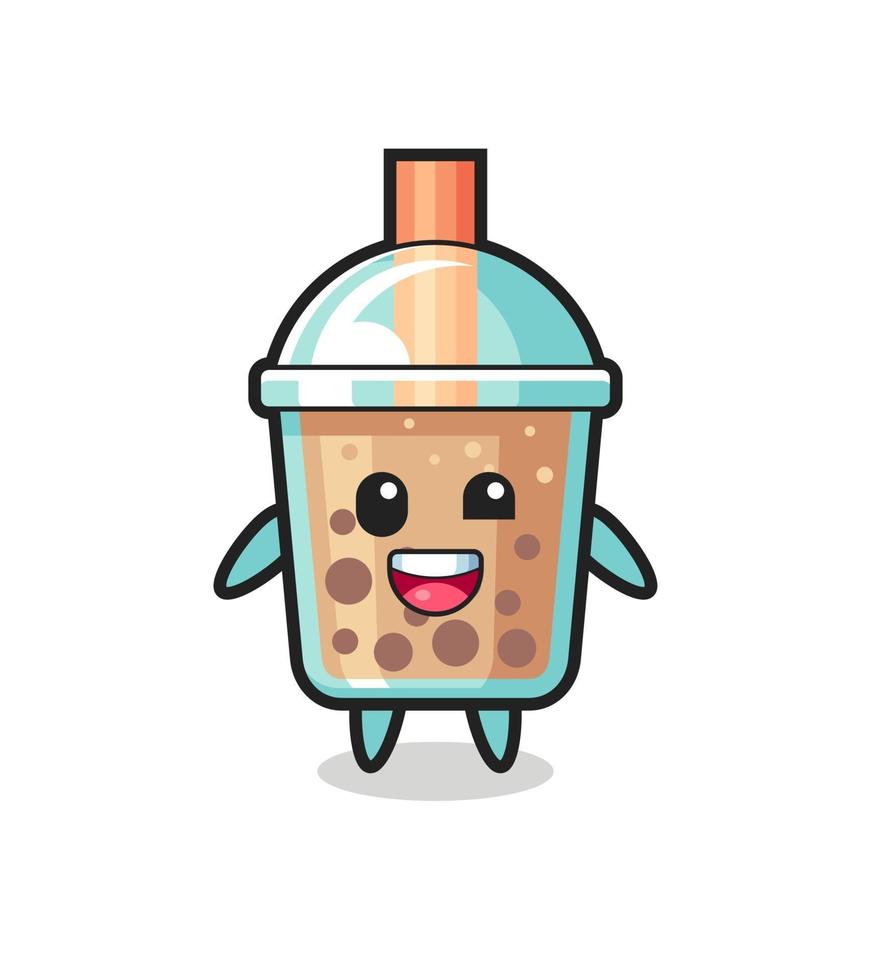 illustratie van een bubble tea-personage met ongemakkelijke poses vector