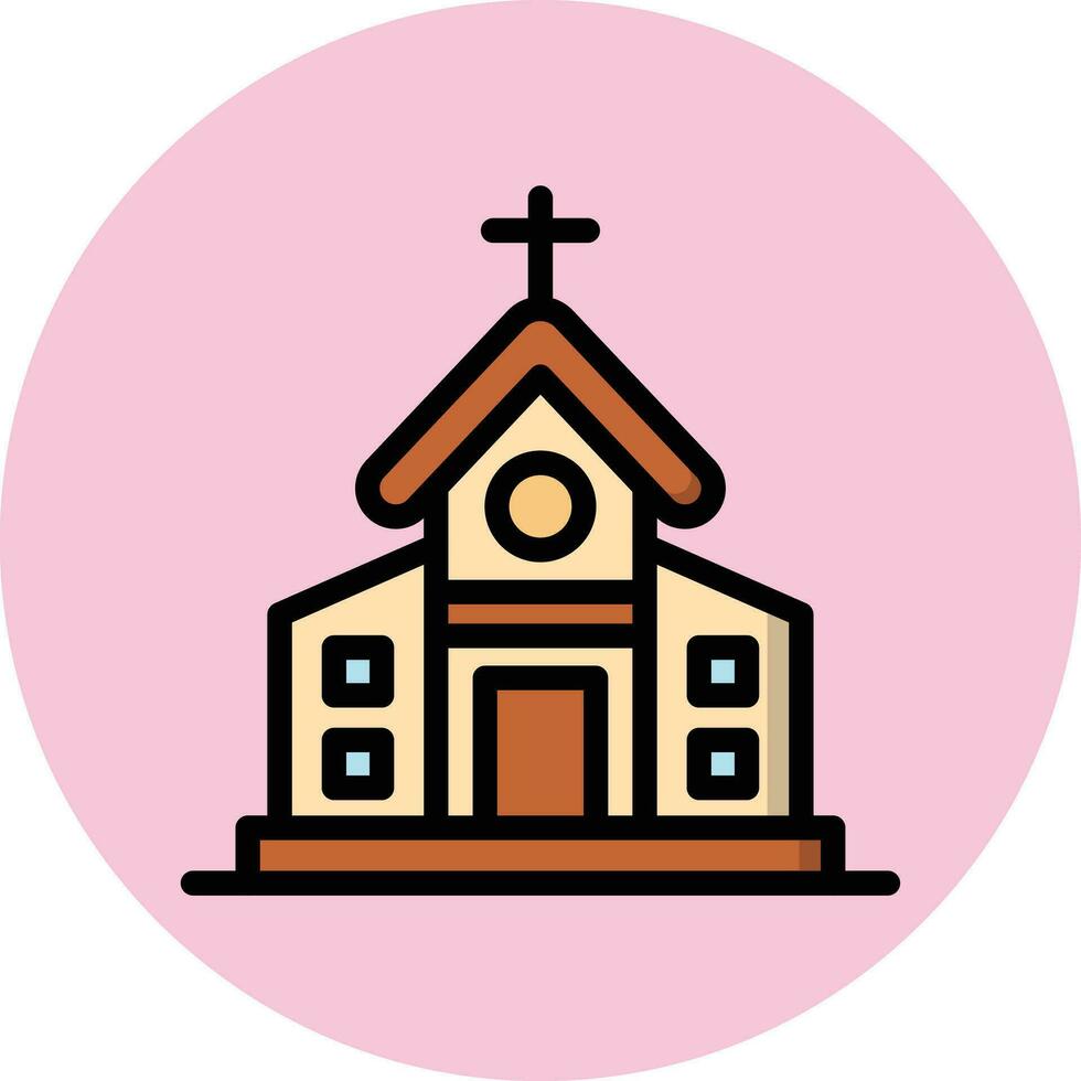 kerk vector pictogram ontwerp illustratie