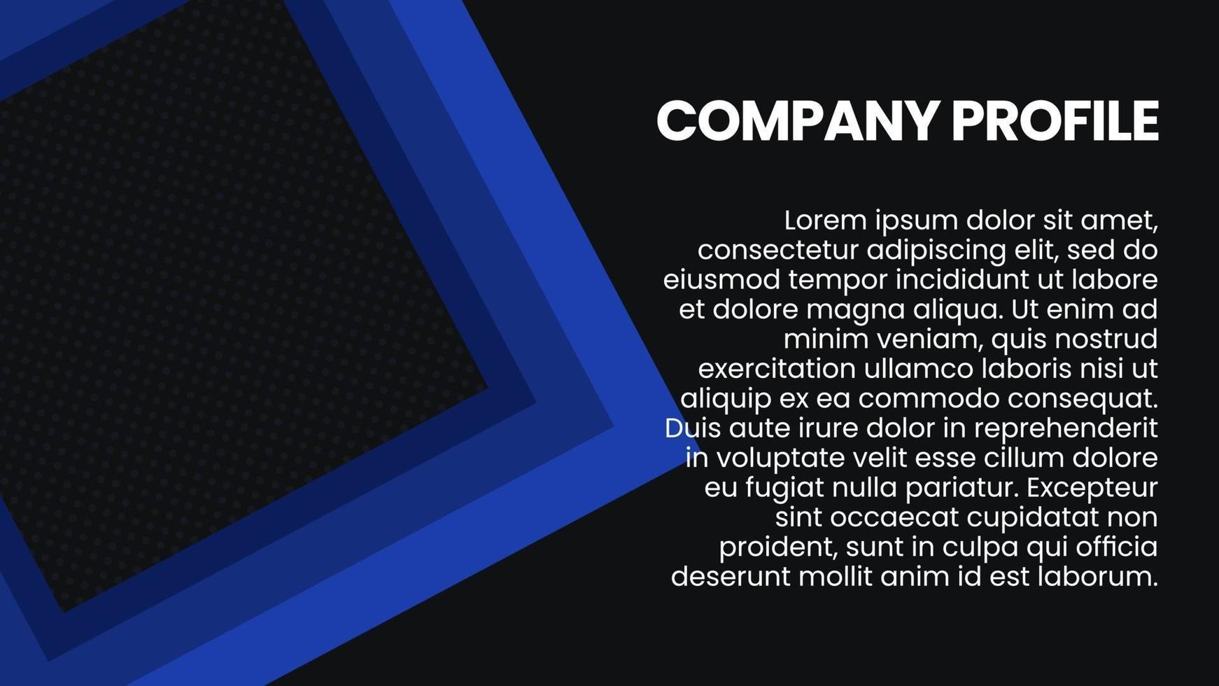 blauwe zwarte vorm abstracte achtergrond - businessplan - bedrijfsprofiel vector