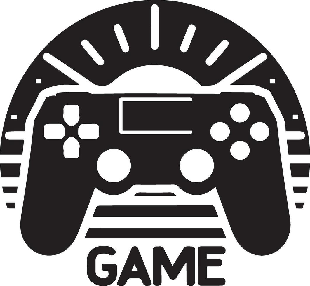 spel logo vector illustratie zwart kleur 14