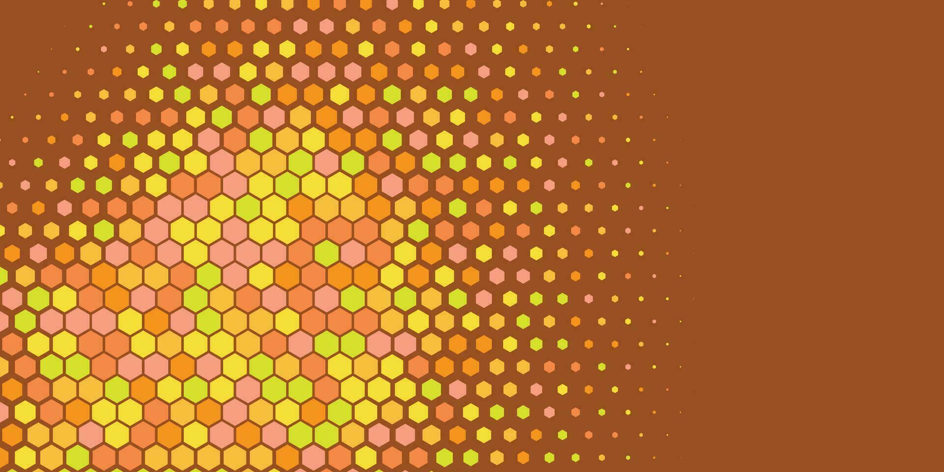meetkundig multi grootte zeshoek met multi kleur achtergrond vector