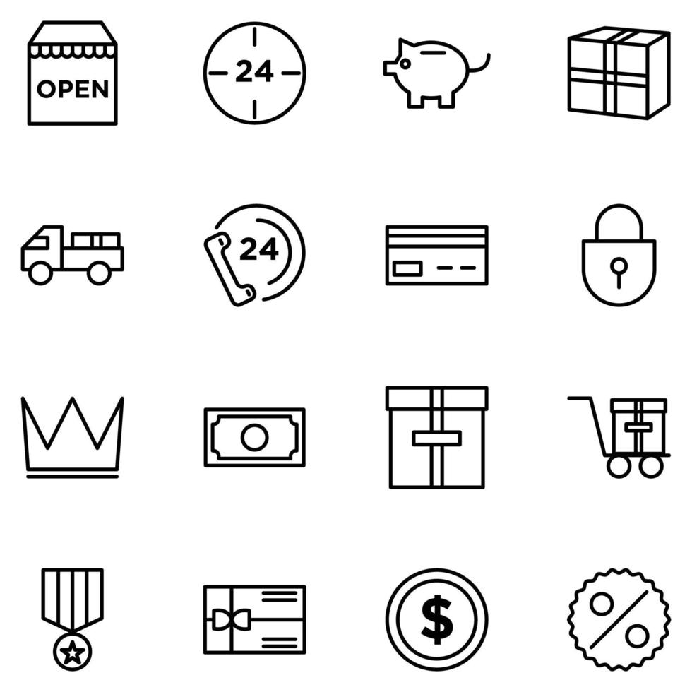 e-commerce icon set element vector ontwerp