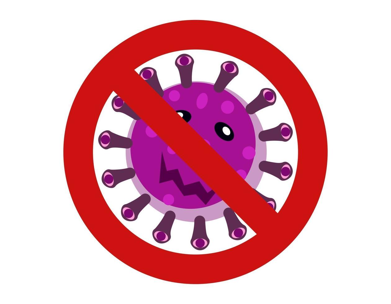 illustratie van verbod microbe en virus micro-organisme. vector