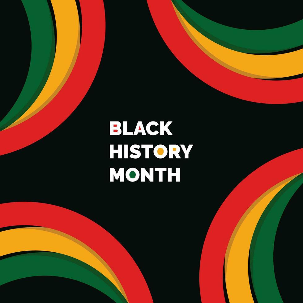 zwart geschiedenis maand Afrikaanse Amerikaans geschiedenis viering, sociaal media na, post ontwerp, banier, kaart, poster vector