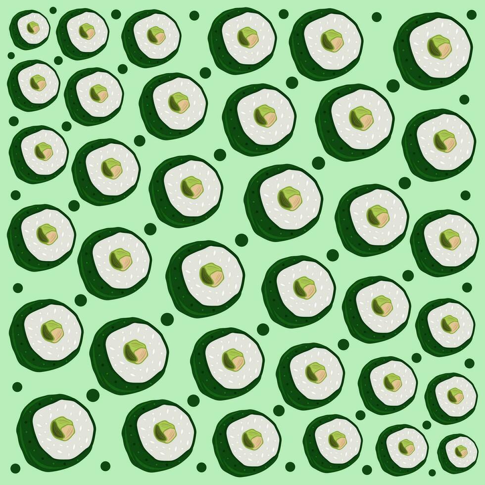 avocado rollen sushi vector illustratie voor grafisch ontwerp en decoratief element