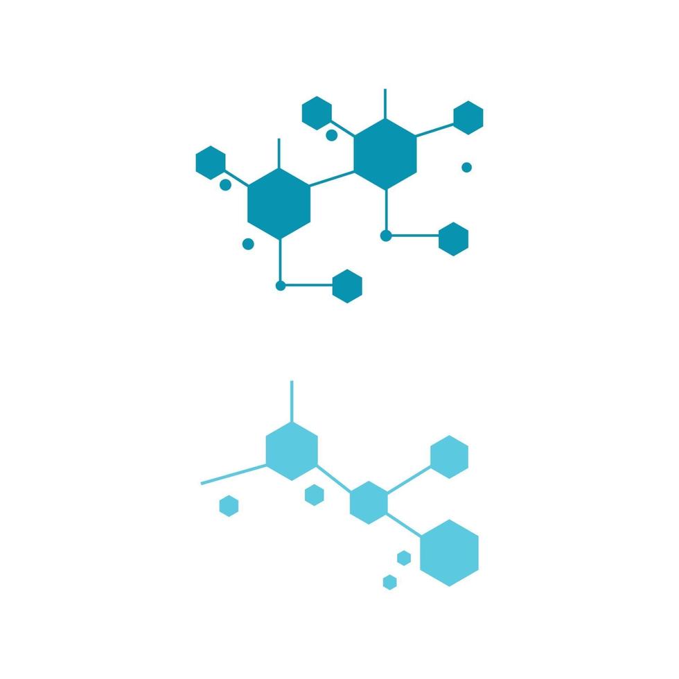 molecuul symbool embleemontwerp sjabloon vector illustratie