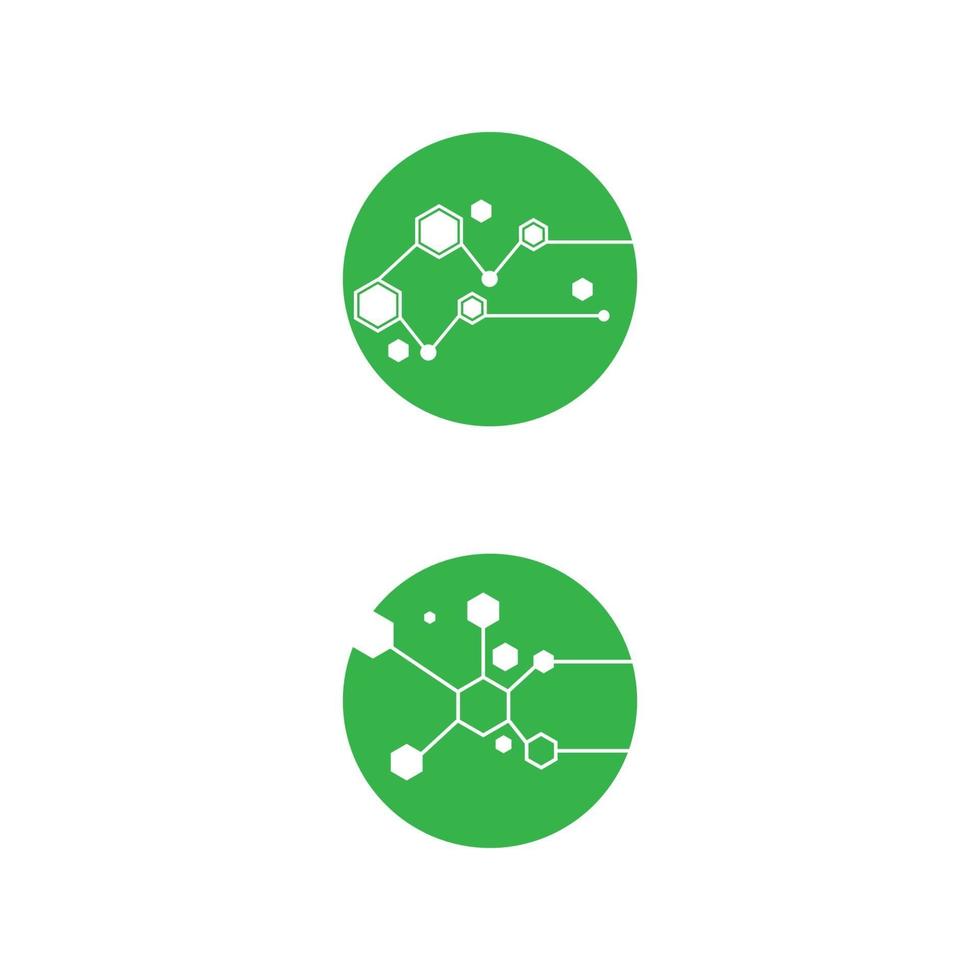 molecuul symbool embleemontwerp sjabloon vector illustratie