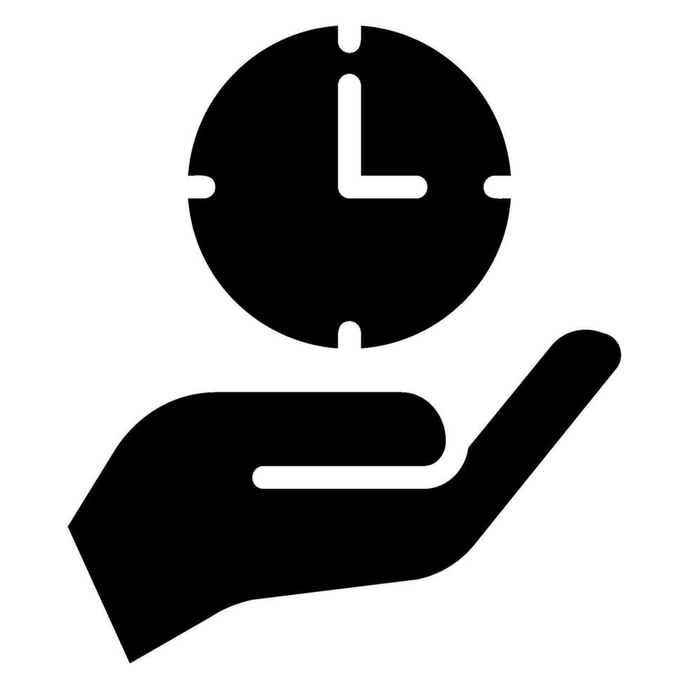glyph-pictogram voor tijdbeheer vector