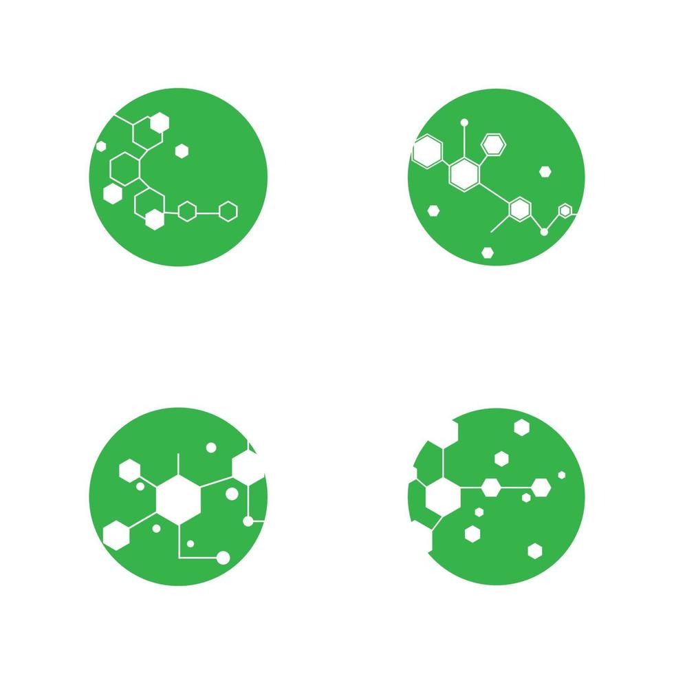 molecuul symbool embleemontwerp sjabloon vector illustratie