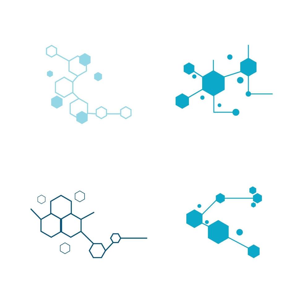 molecuul symbool embleemontwerp sjabloon vector illustratie