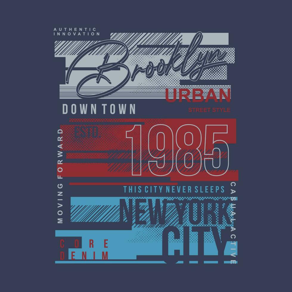 Brooklyn nieuw york belettering typografie vector, abstract grafisch, illustratie, voor afdrukken t overhemd vector