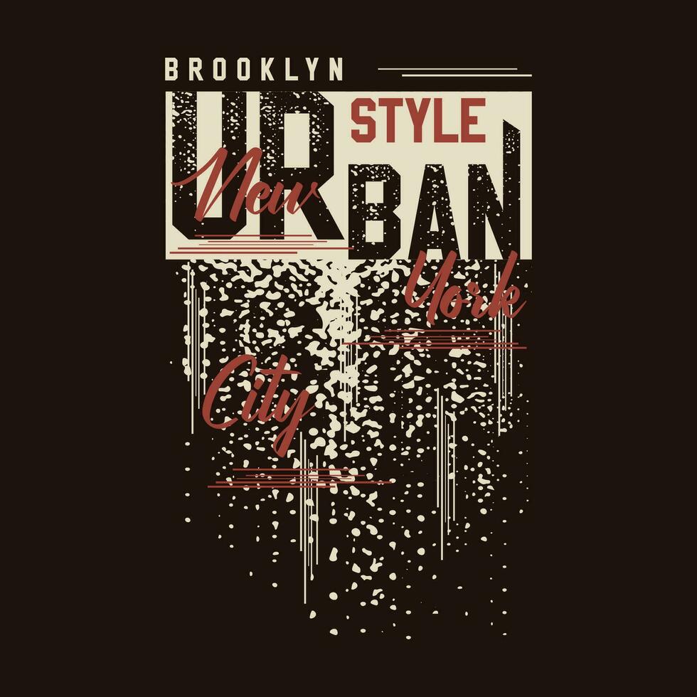 Brooklyn nieuw york belettering typografie vector, abstract grafisch, illustratie, voor afdrukken t overhemd vector