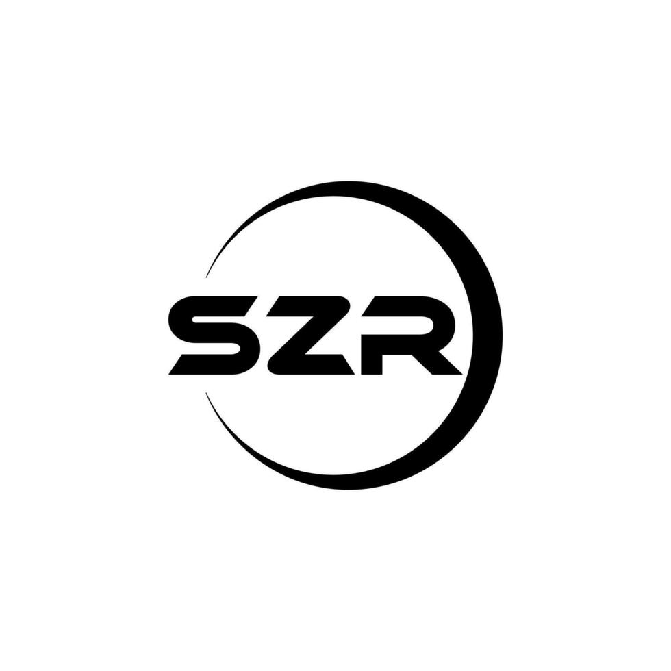 szr brief logo ontwerp, inspiratie voor een uniek identiteit. modern elegantie en creatief ontwerp. watermerk uw succes met de opvallend deze logo. vector