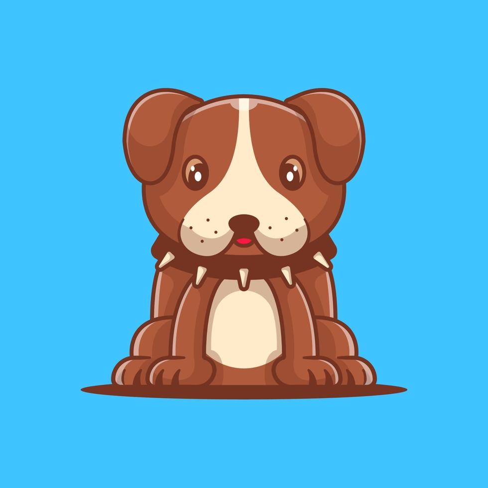 schattige bulldog cartoon vectorillustratie. wereld dierendag concept vector