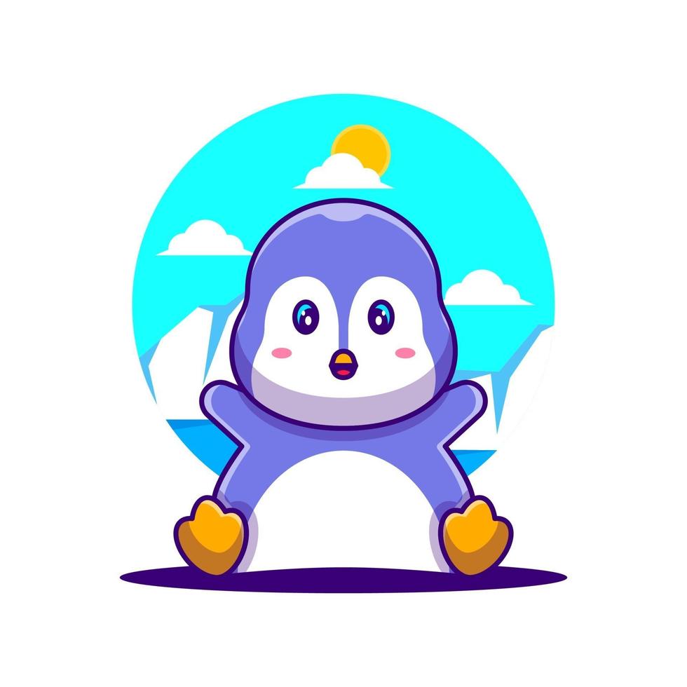 schattige pinguïn cartoon afbeelding vector