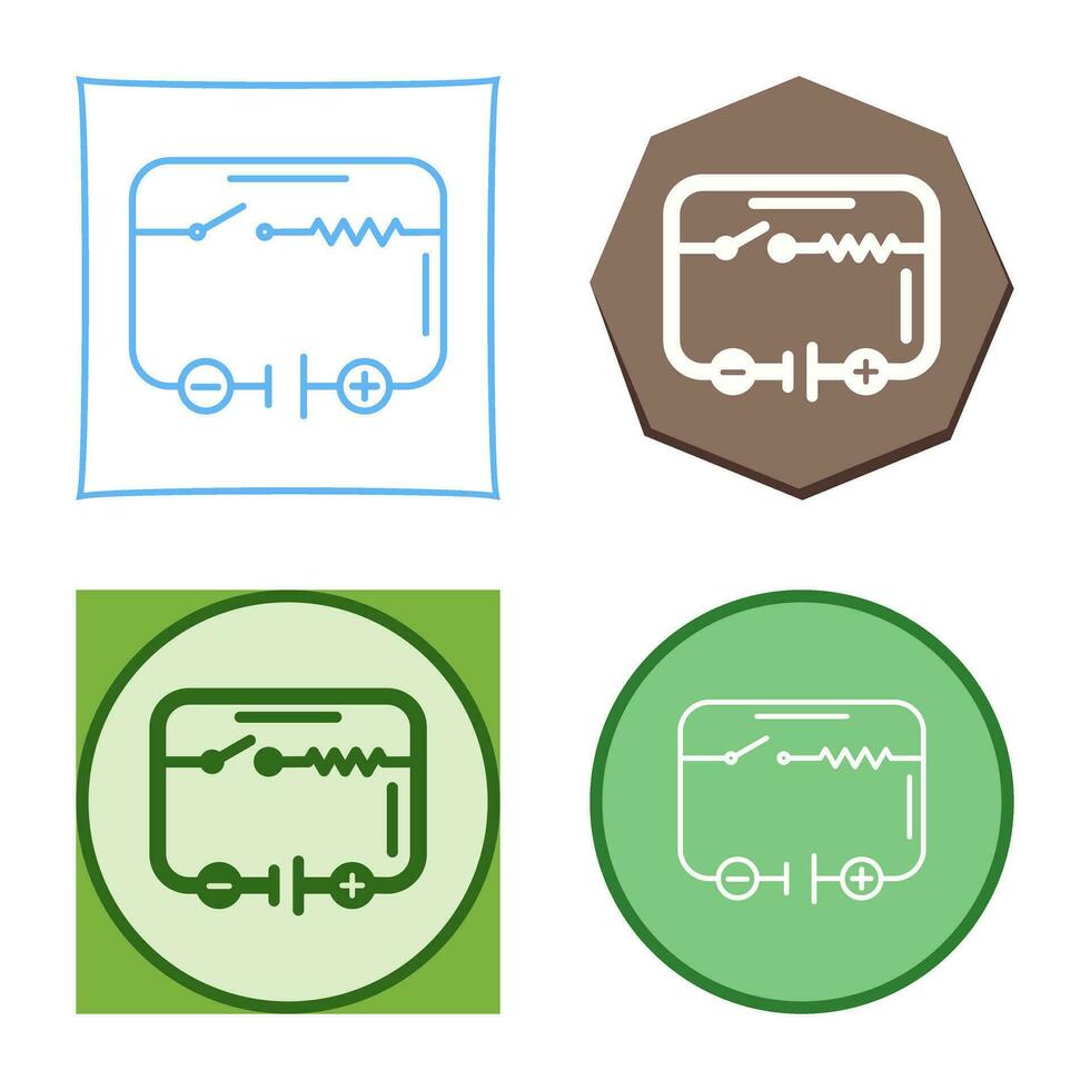 elektrisch stroomkring vector icoon