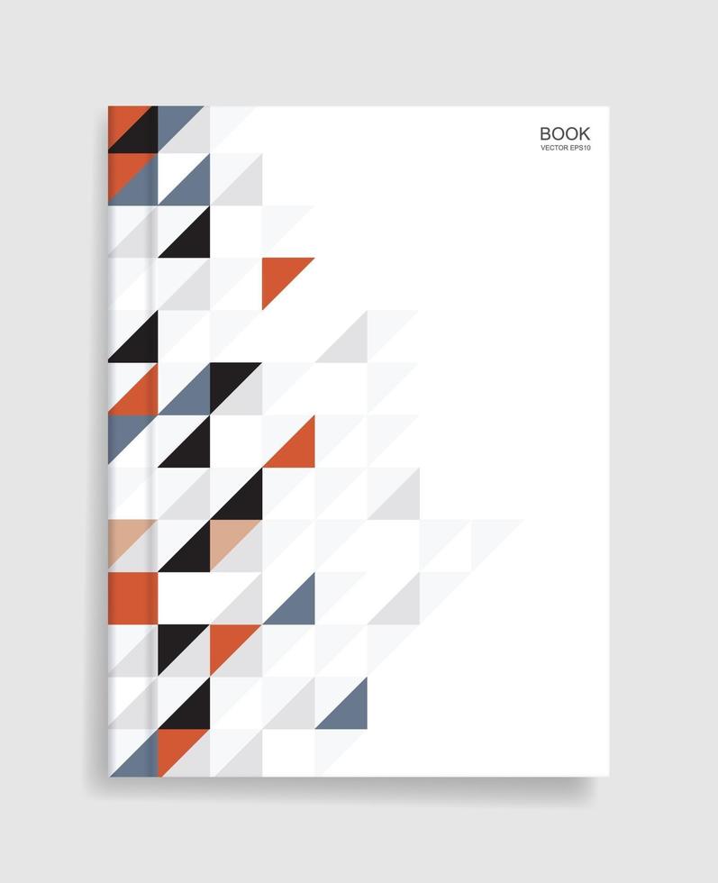 tijdschriftboeksjabloon met omslag van geometrisch patroon. vector. vector