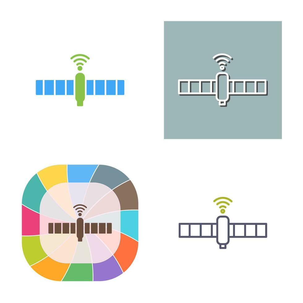 uniek satelliet vector icoon
