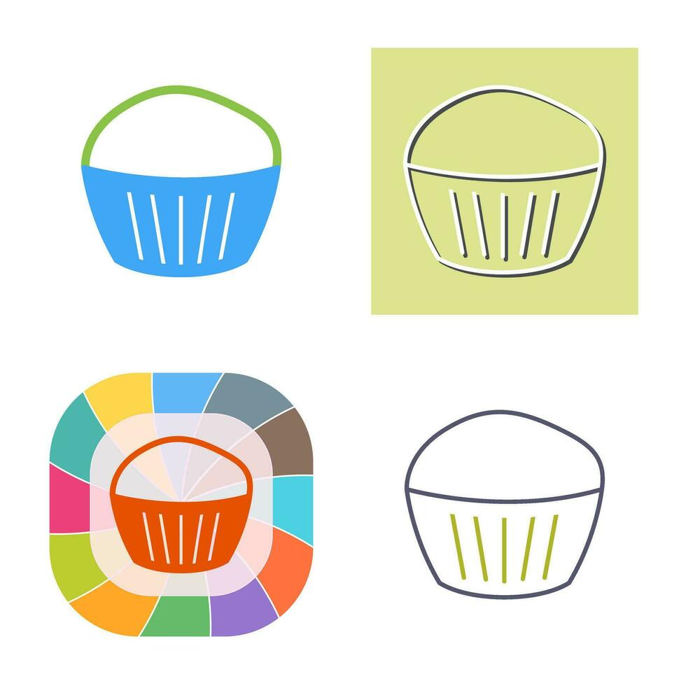 chocola muffin vector icoon