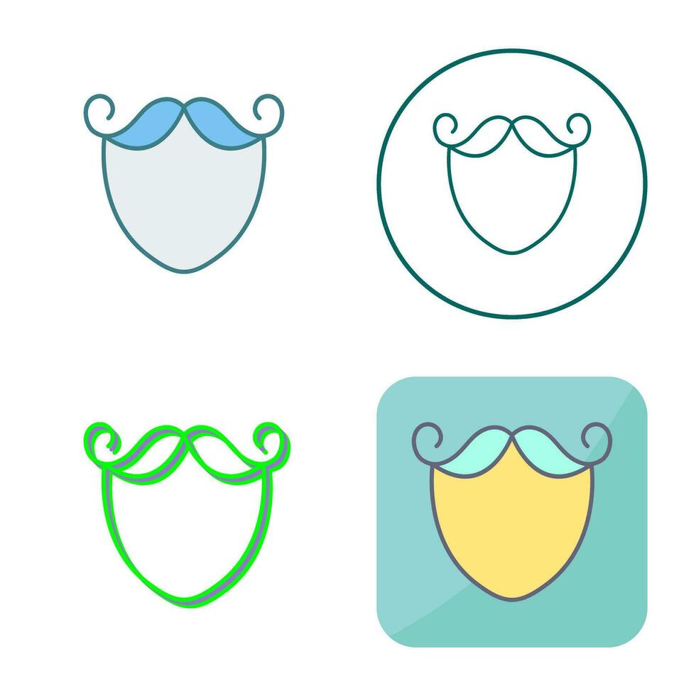 baard en snor vector icoon