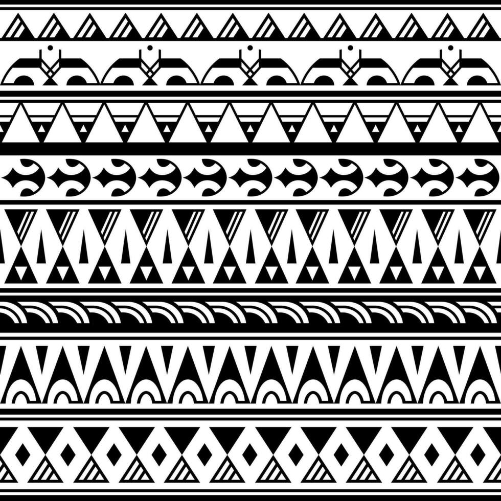 reeks van Maori polynesisch tatoeëren armbanden grens. tribal mouw naadloos patroon vector. samoa armband tatoeëren ontwerp voor arm of voet. vector