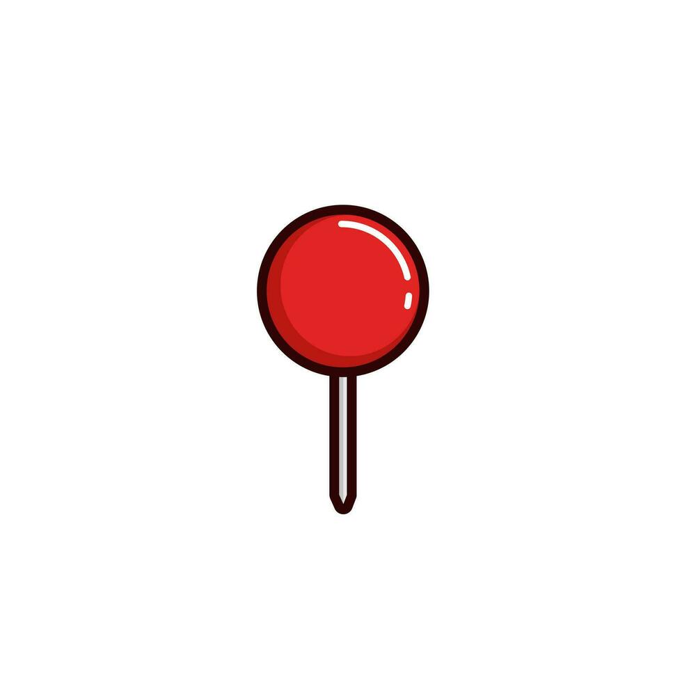 pin plaats icoon met gemakkelijk kleurrijk stijl vector illustratie