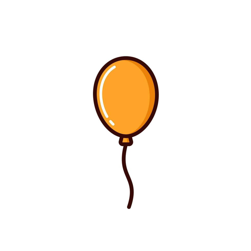 ballon icoon met gemakkelijk kleurrijk stijl vector illustratie