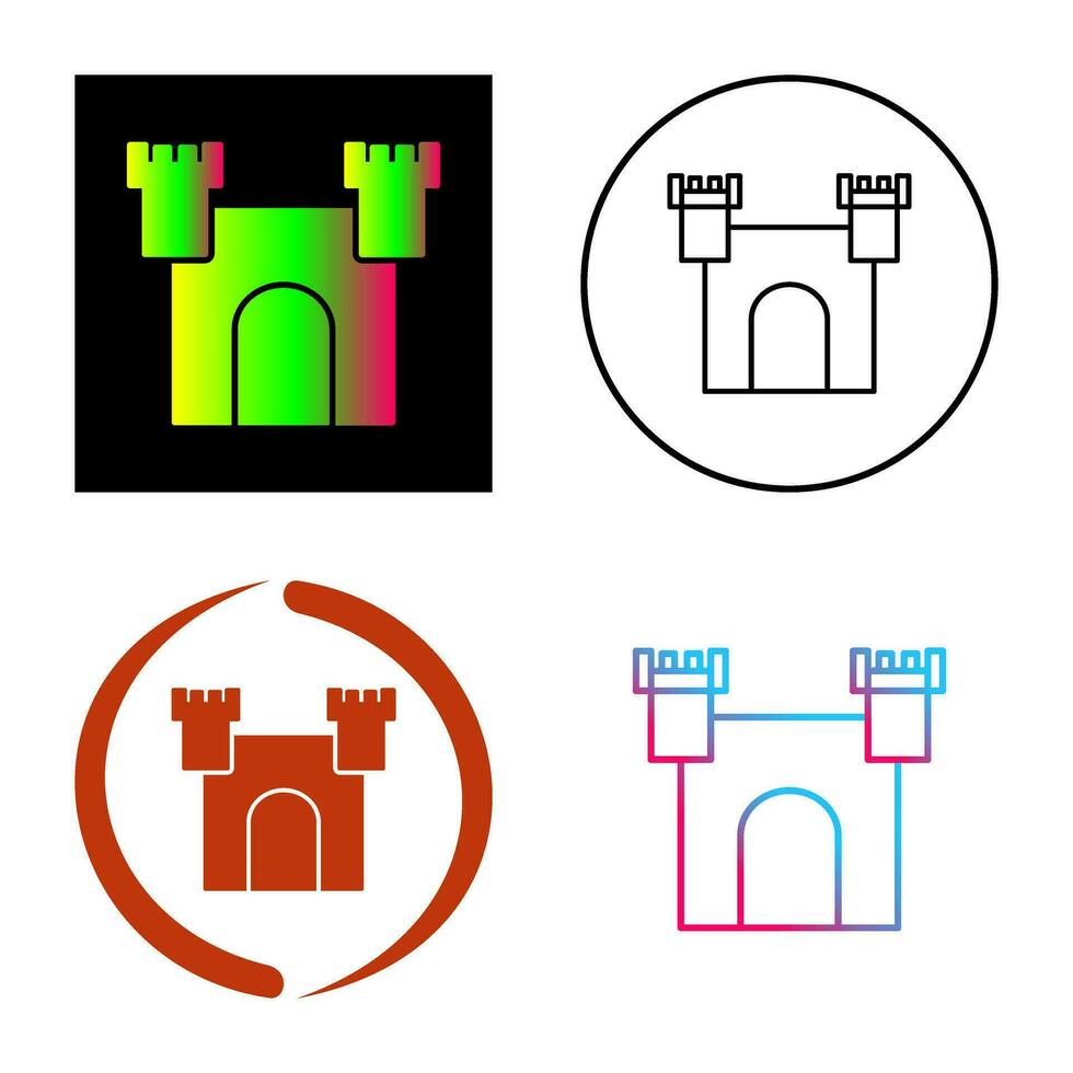uniek kasteel vector icoon