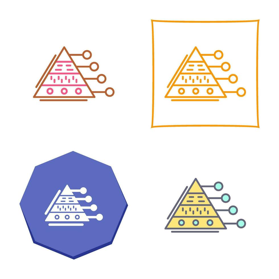 piramide diagram vector icoon