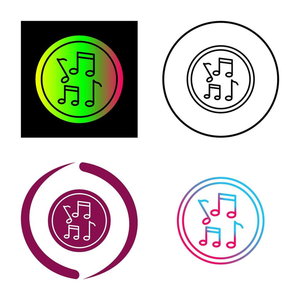 musical aantekeningen vector icoon