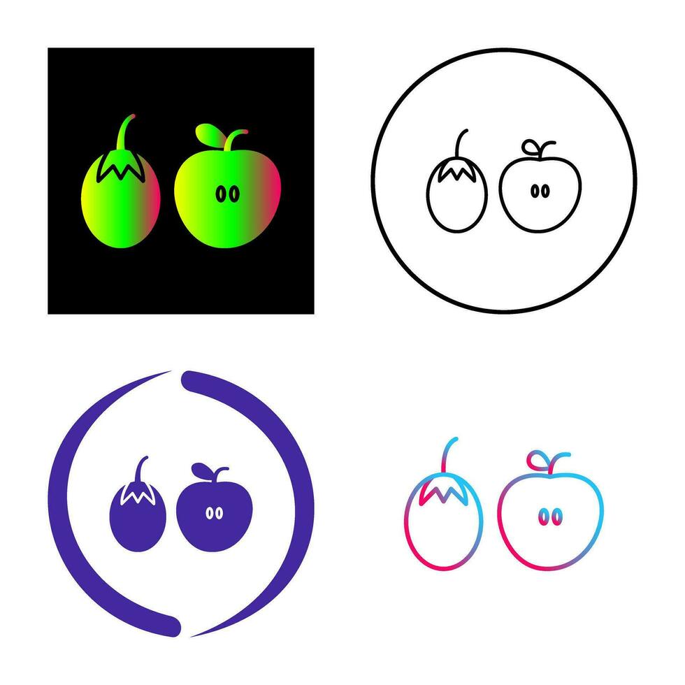 fruit en vgroenten vector icoon