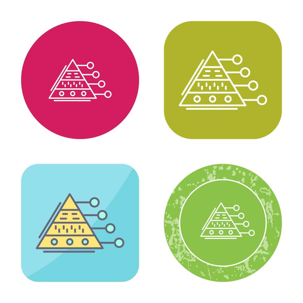 piramide diagram vector icoon