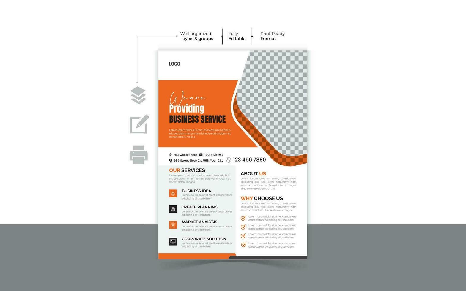 zakelijke modern en minimalistische bedrijf folder ontwerp sjabloon vector