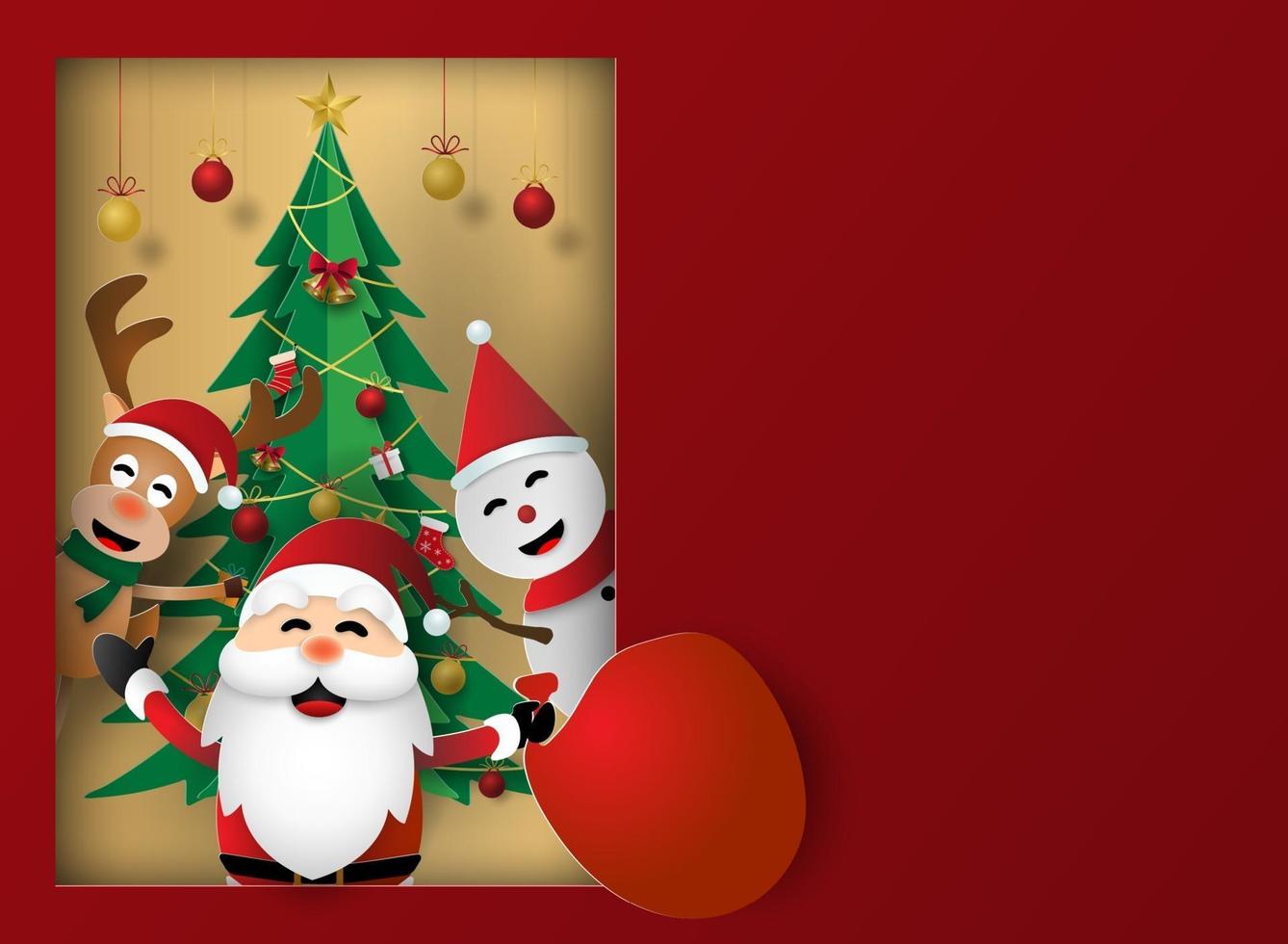 hristmas party, vrolijk kerstfeest, kan worden gebruikt voor kaart, poster, banner vector