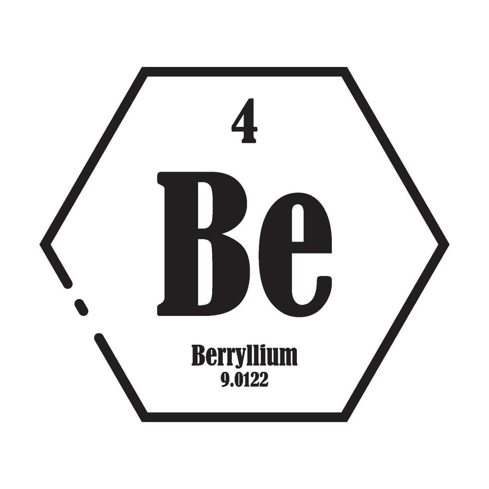 besllium chemie icoon vector