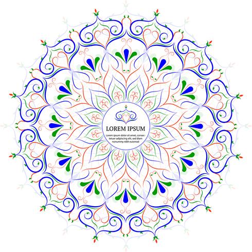 Bloem Mandala Vintage decoratieve elementen vector