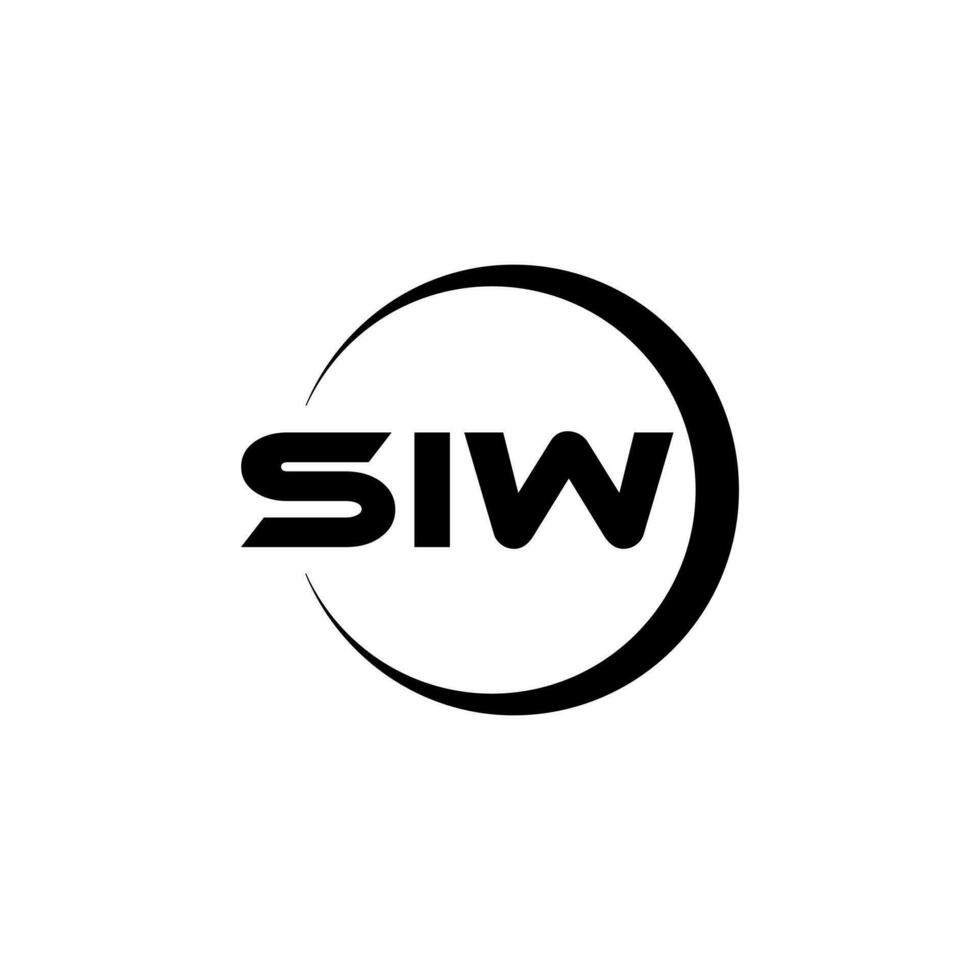 siw brief logo ontwerp, inspiratie voor een uniek identiteit. modern elegantie en creatief ontwerp. watermerk uw succes met de opvallend deze logo. vector