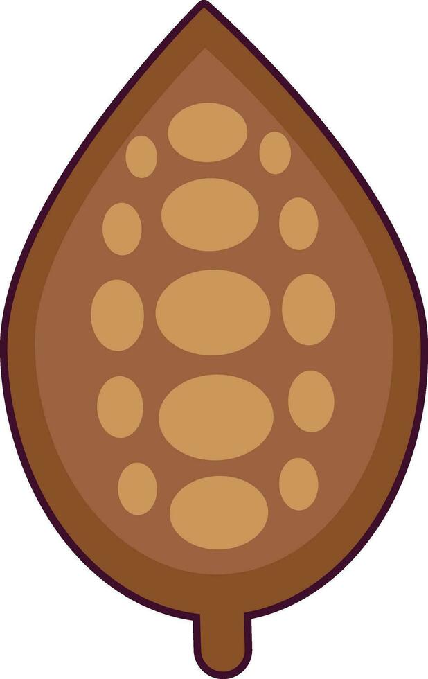 zoet cacao Boon noot vlak pastel illustratie vector