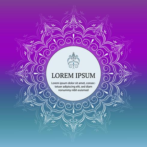 Bloem Mandala Vintage decoratieve elementen vector