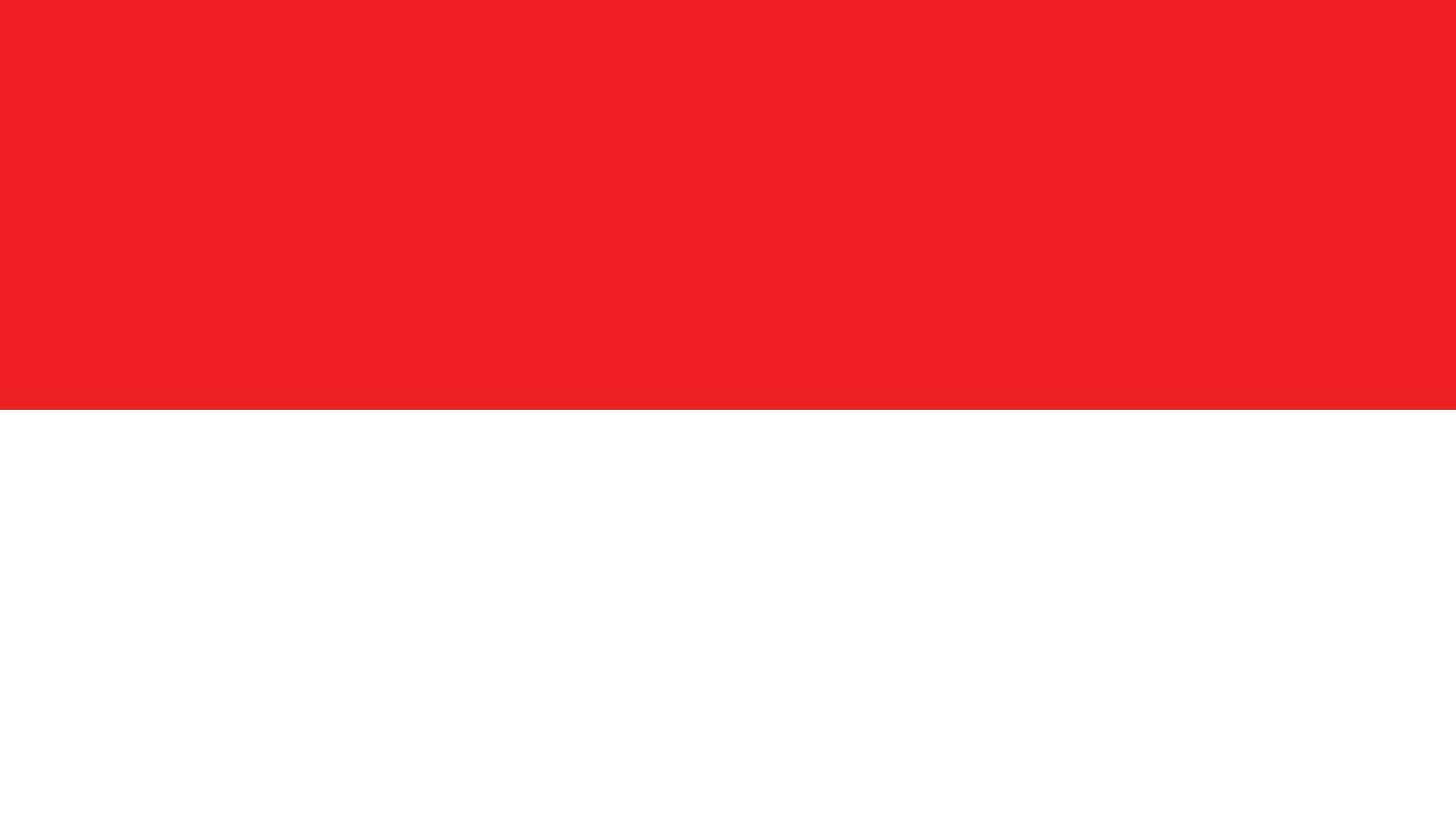 nationaal vlag van Indonesië. officieel kleuren, nauwkeurig proporties, en vlak vector illustratie eps10