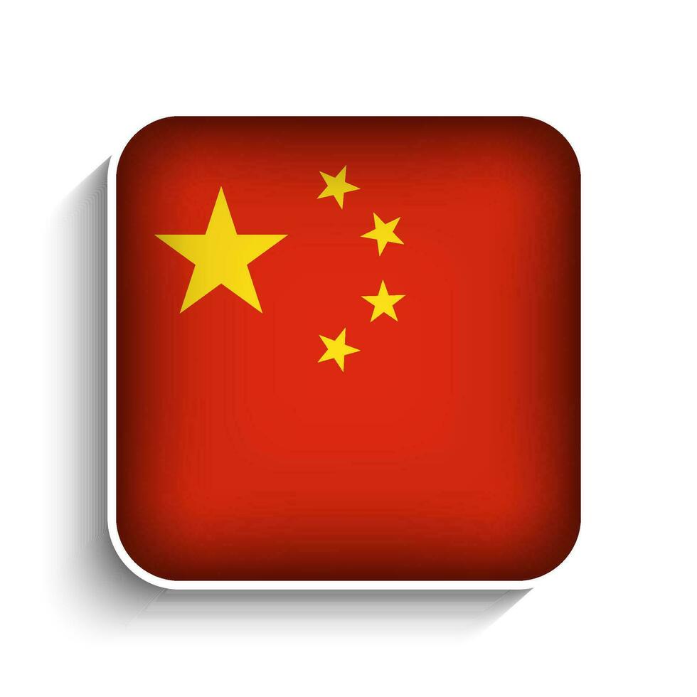 vector plein China vlag icoon