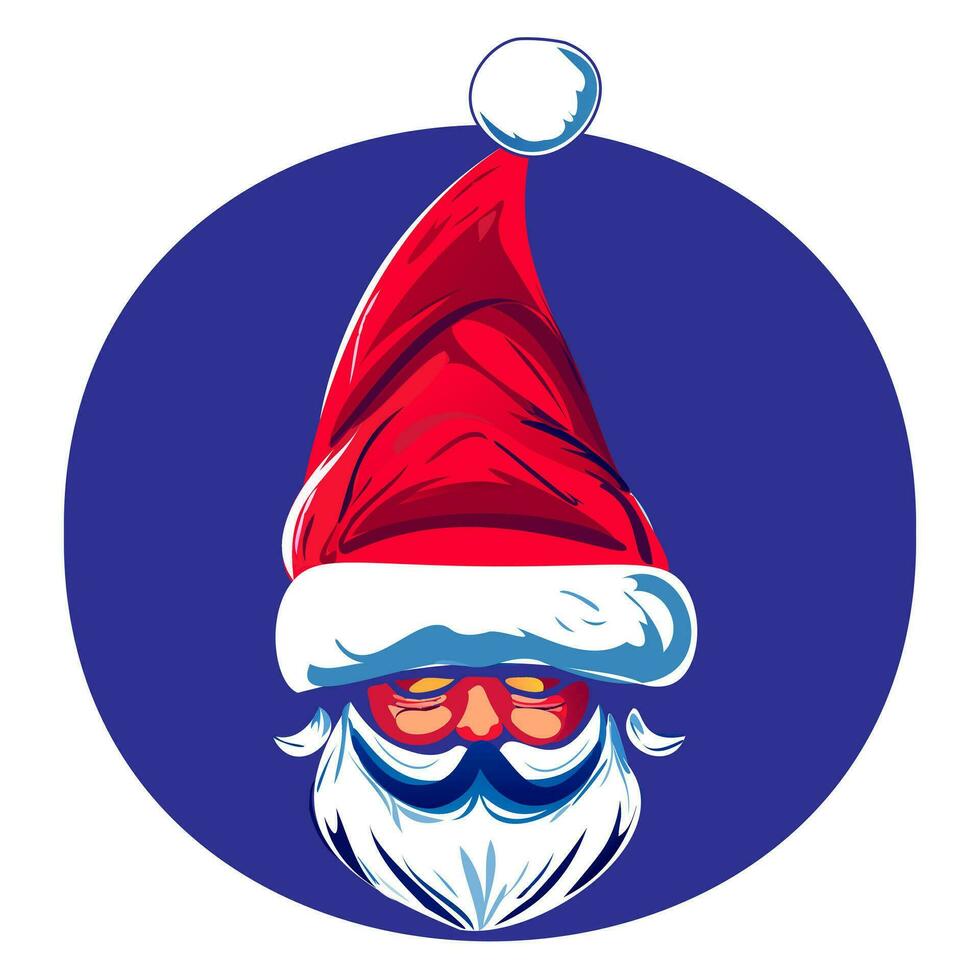 de kerstman claus hoofd vector illustratie