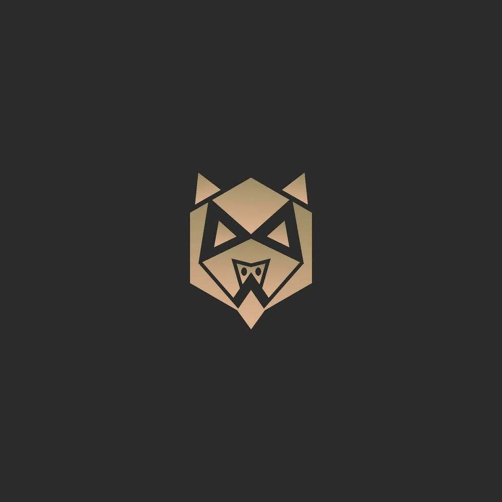 modern en elegant abstract wolf hoofd logo ontwerp sjabloon vector