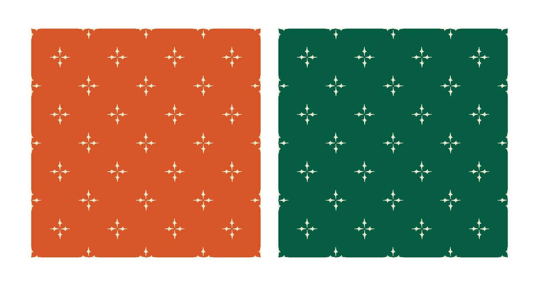 vector meetkundig patroon set. feestelijk ornament in retro stijl. Kerstmis gemakkelijk naadloos abstract structuur