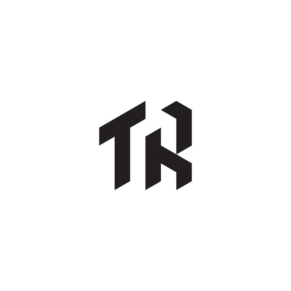 tr meetkundig en futuristische concept hoog kwaliteit logo ontwerp vector