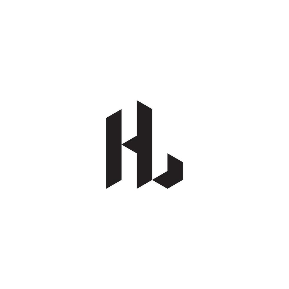 hl meetkundig en futuristische concept hoog kwaliteit logo ontwerp vector